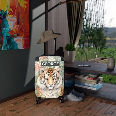 Custom Majestic Tiger Suitcase - A personalized and stylish travel companion for the adventurous soul.