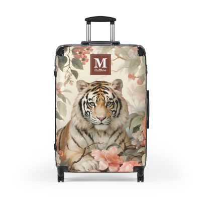 Custom Majestic Tiger Suitcase - A personalized and stylish travel companion for the adventurous soul.