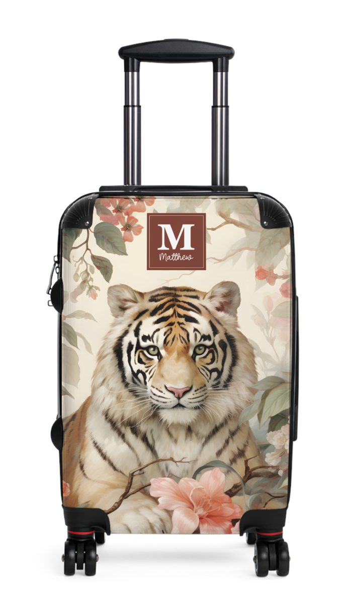 Custom Majestic Tiger Suitcase - A personalized and stylish travel companion for the adventurous soul.