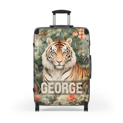 Custom Majestic Tiger Suitcase - A personalized and stylish travel companion for the adventurous soul.