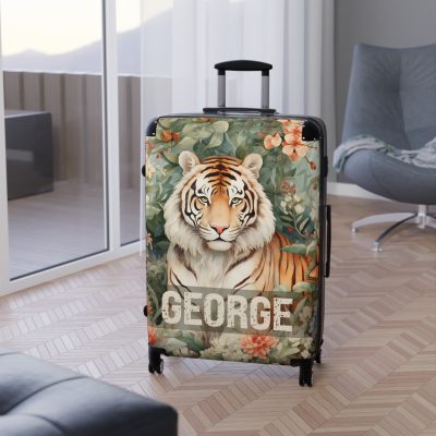 Custom Majestic Tiger Suitcase - A personalized and stylish travel companion for the adventurous soul.