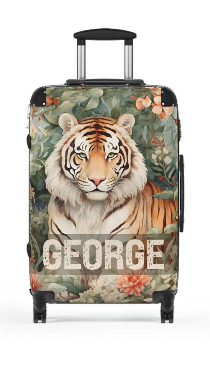 Custom Majestic Tiger Suitcase - A personalized and stylish travel companion for the adventurous soul.