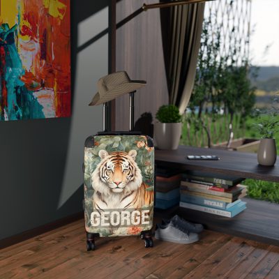 Custom Majestic Tiger Suitcase - A personalized and stylish travel companion for the adventurous soul.