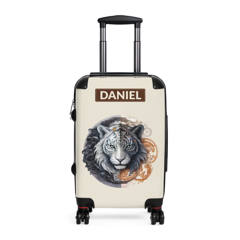 Custom Fantasy Tiger Suitcase - Unleash your creativity with this customizable suitcase featuring a captivating fantasy tiger motif.