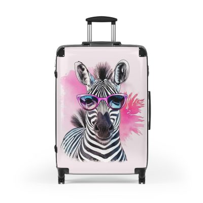 Cute Zebra Suitcase - Adorable and functional travel companion featuring a charming zebra design for a delightful journey.