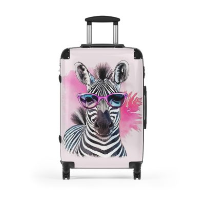 Cute Zebra Suitcase - Adorable and functional travel companion featuring a charming zebra design for a delightful journey.