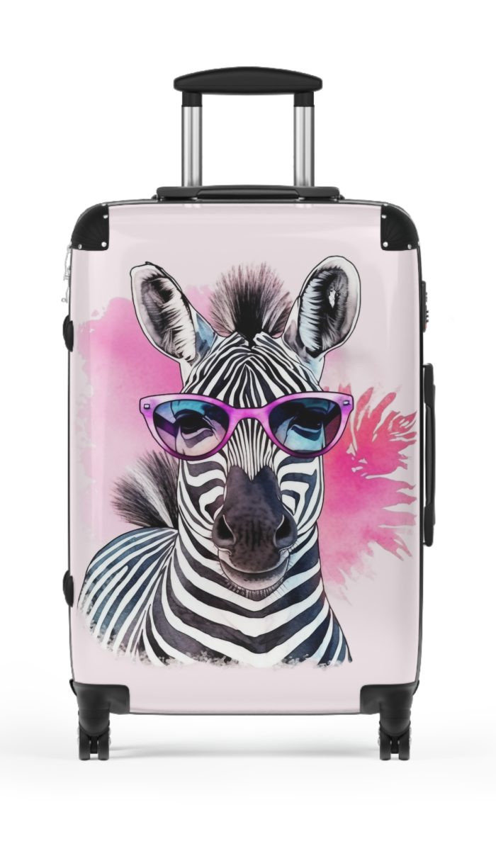 Cute Zebra Suitcase - Adorable and functional travel companion featuring a charming zebra design for a delightful journey.