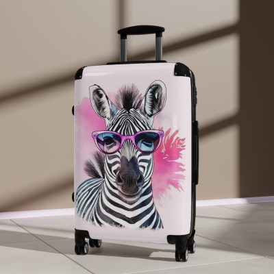 Cute Zebra Suitcase - Adorable and functional travel companion featuring a charming zebra design for a delightful journey.