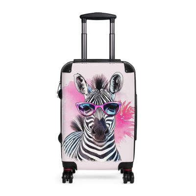 Cute Zebra Suitcase - Adorable and functional travel companion featuring a charming zebra design for a delightful journey.