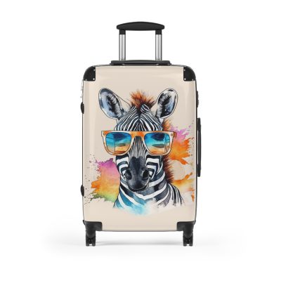 Cute Zebra Suitcase - Adorable and functional travel companion featuring a charming zebra design for a delightful journey.