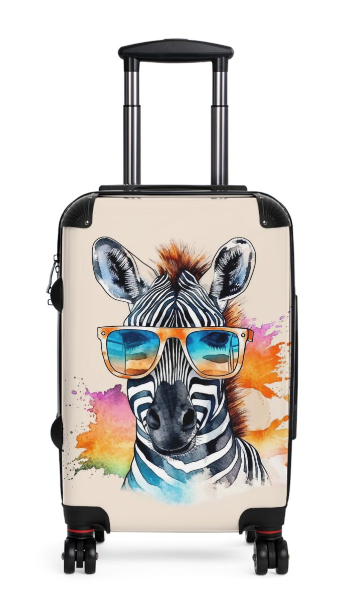 Cute Zebra Suitcase - Adorable and functional travel companion featuring a charming zebra design for a delightful journey.