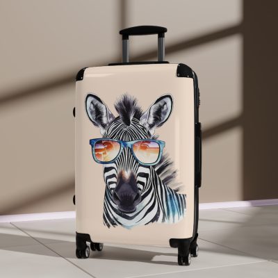 Cute Zebra Suitcase - Adorable and functional travel companion featuring a charming zebra design for a delightful journey.