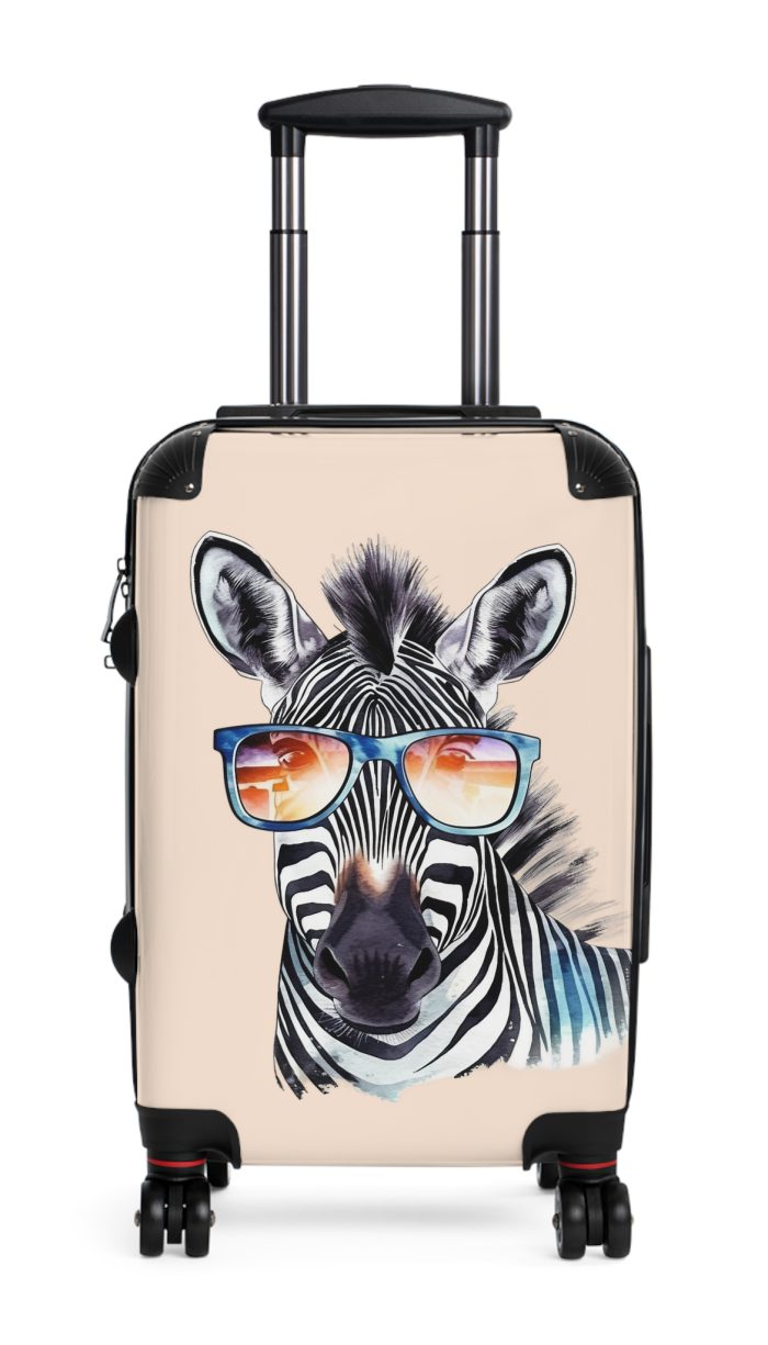 Cute Zebra Suitcase - Adorable and functional travel companion featuring a charming zebra design for a delightful journey.