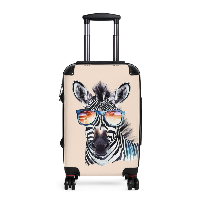 Cute Zebra Suitcase - Adorable and functional travel companion featuring a charming zebra design for a delightful journey.