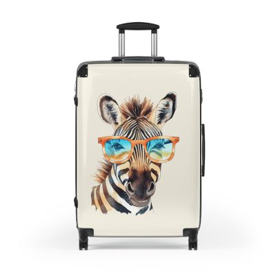 Cute Zebra Suitcase - Adorable and functional travel companion featuring a charming zebra design for a delightful journey.