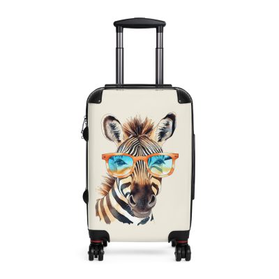 Cute Zebra Suitcase - Adorable and functional travel companion featuring a charming zebra design for a delightful journey.