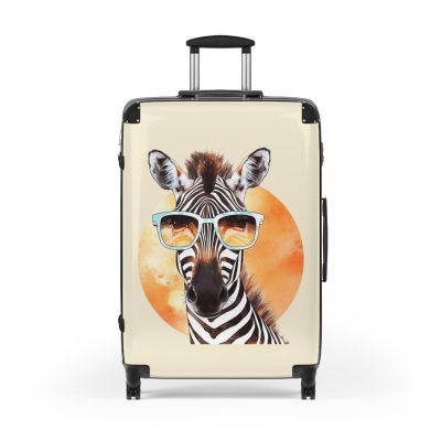 Cute Zebra Suitcase - Adorable and functional travel companion featuring a charming zebra design for a delightful journey.