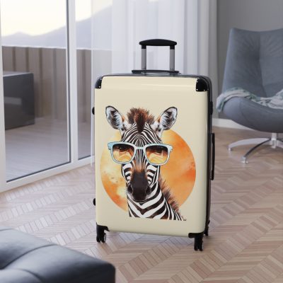 Cute Zebra Suitcase - Adorable and functional travel companion featuring a charming zebra design for a delightful journey.