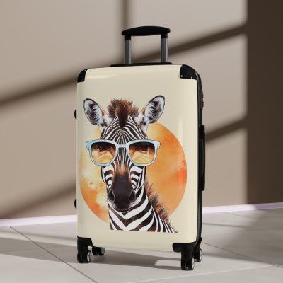 Cute Zebra Suitcase - Adorable and functional travel companion featuring a charming zebra design for a delightful journey.