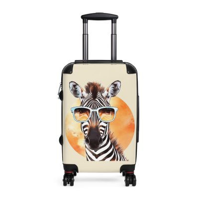 Cute Zebra Suitcase - Adorable and functional travel companion featuring a charming zebra design for a delightful journey.