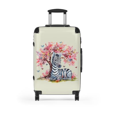 Watercolor Zebra Suitcase - A travel companion featuring a stunning watercolor zebra design for a blend of style and functionality.