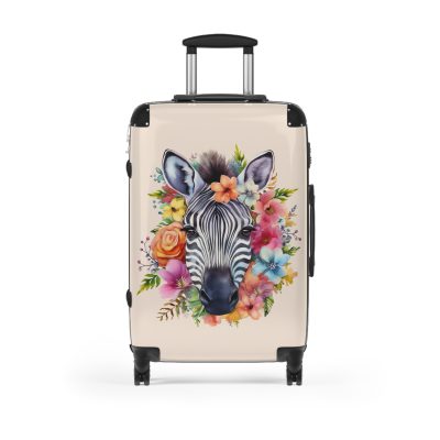 Watercolor Zebra Suitcase - A travel companion featuring a stunning watercolor zebra design for a blend of style and functionality.