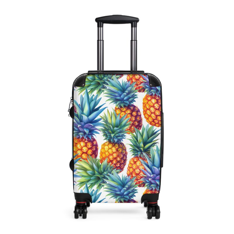 Pineapple Suitcase - A chic and durable travel companion featuring a stylish pineapple design for a touch of tropical flair.