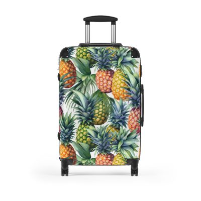 Pineapple Suitcase - A chic and durable travel companion featuring a stylish pineapple design for a touch of tropical flair.