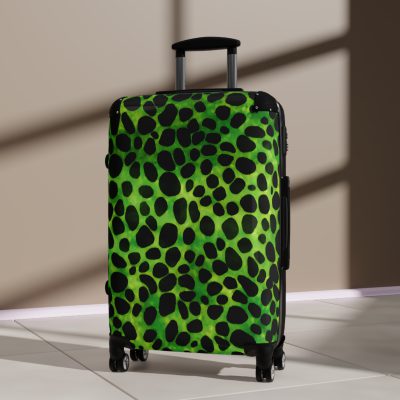 Leopard Print Suitcase - A stylish and versatile travel companion adorned with a captivating leopard print pattern for the fashion-forward explorer.