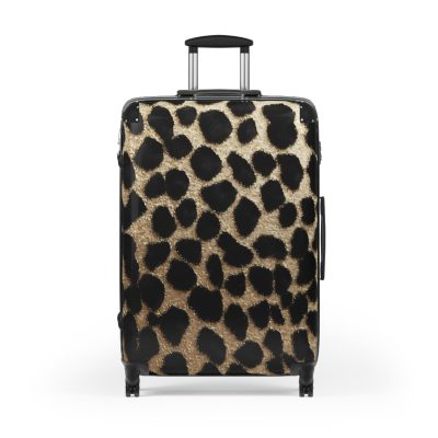 Leopard Print Suitcase - A stylish and versatile travel companion adorned with a captivating leopard print pattern for the fashion-forward explorer.