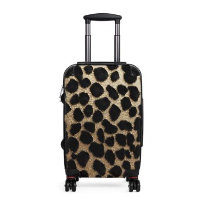 Leopard Print Suitcase - A stylish and versatile travel companion adorned with a captivating leopard print pattern for the fashion-forward explorer.