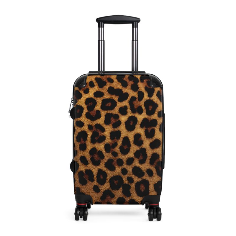 Leopard Print Suitcase - A stylish and versatile travel companion adorned with a captivating leopard print pattern for the fashion-forward explorer.