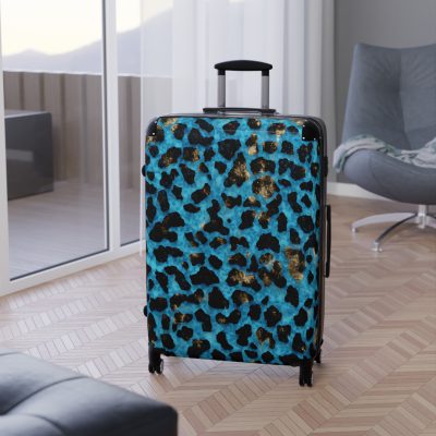 Leopard Print Suitcase - A stylish and versatile travel companion adorned with a captivating leopard print pattern for the fashion-forward explorer.