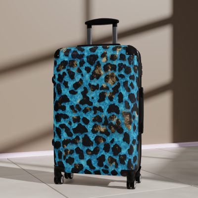 Leopard Print Suitcase - A stylish and versatile travel companion adorned with a captivating leopard print pattern for the fashion-forward explorer.