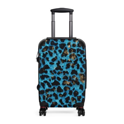 Leopard Print Suitcase - A stylish and versatile travel companion adorned with a captivating leopard print pattern for the fashion-forward explorer.