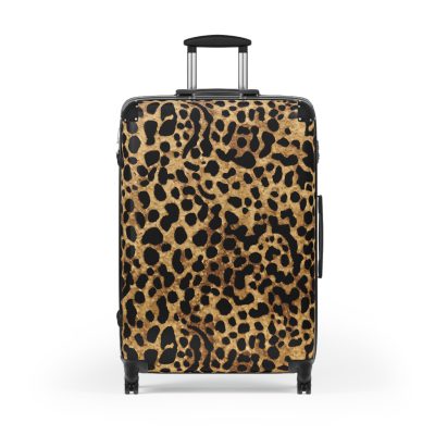 Leopard Print Suitcase - A stylish and versatile travel companion adorned with a captivating leopard print pattern for the fashion-forward explorer.