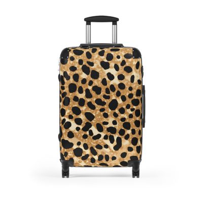 Leopard Print Suitcase - A stylish and versatile travel companion adorned with a captivating leopard print pattern for the fashion-forward explorer.