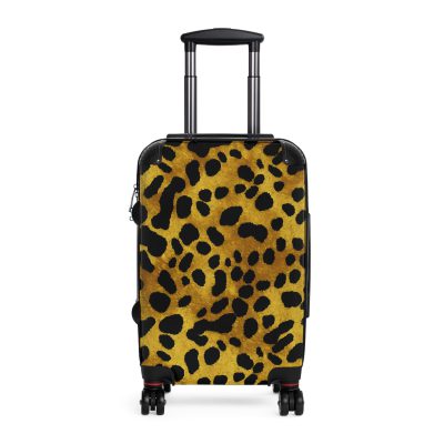 Leopard Print Suitcase - A stylish and versatile travel companion adorned with a captivating leopard print pattern for the fashion-forward explorer.