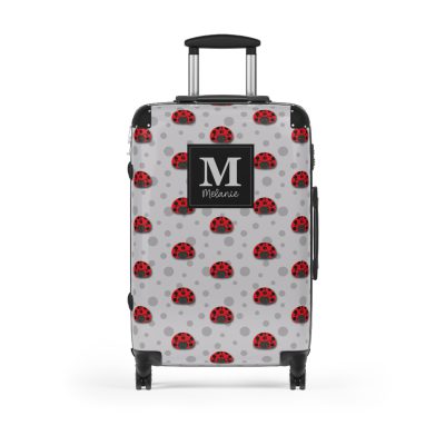 Custom Cute Ladybug Suitcase - A delightful travel accessory featuring adorable ladybug design, customized for the spirited explorer.