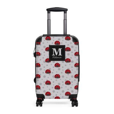 Custom Cute Ladybug Suitcase - A delightful travel accessory featuring adorable ladybug design, customized for the spirited explorer.