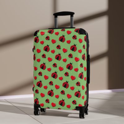 Cute Ladybug Suitcase - Adorable travel companion featuring a charming ladybug design, bringing joy to your journeys.