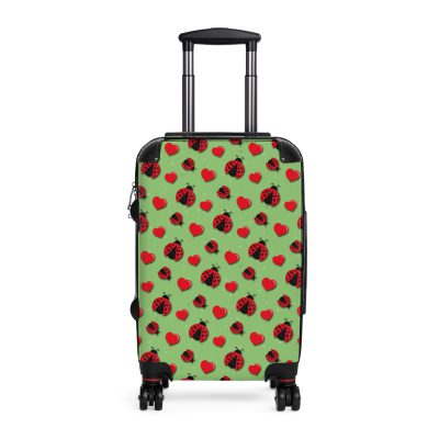 Cute Ladybug Suitcase - Adorable travel companion featuring a charming ladybug design, bringing joy to your journeys.