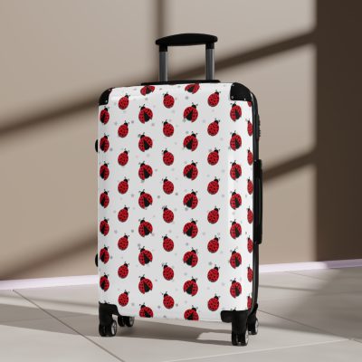 Cute Ladybug Suitcase - Adorable travel companion featuring a charming ladybug design, bringing joy to your journeys.