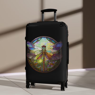 Dragonfly Suitcase - A chic travel essential adorned with delightful ladybugs, blending style and functionality for your journeys.