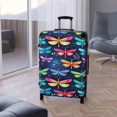 Dragonfly Suitcase - A stylish and practical travel essential adorned with intricate dragonfly motifs for a touch of wanderlust.