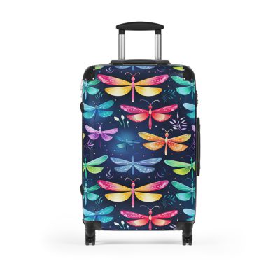 Dragonfly Suitcase - A stylish and practical travel essential adorned with intricate dragonfly motifs for a touch of wanderlust.