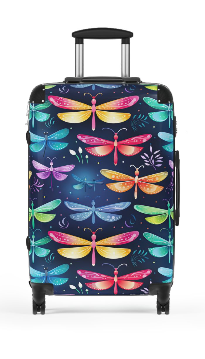 Dragonfly Suitcase - A stylish and practical travel essential adorned with intricate dragonfly motifs for a touch of wanderlust.