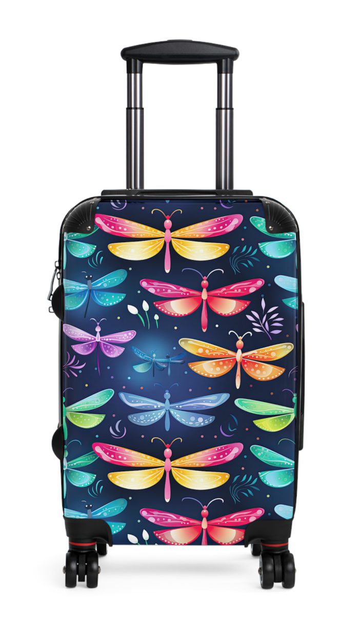 Dragonfly Suitcase - A stylish and practical travel essential adorned with intricate dragonfly motifs for a touch of wanderlust.