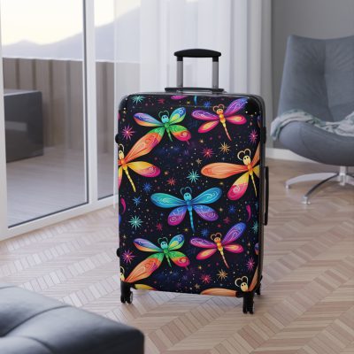 Dragonfly Suitcase - A stylish and practical travel essential adorned with intricate dragonfly motifs for a touch of wanderlust.