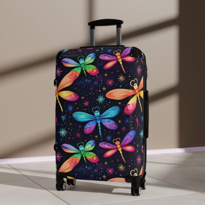 Dragonfly Suitcase - A stylish and practical travel essential adorned with intricate dragonfly motifs for a touch of wanderlust.